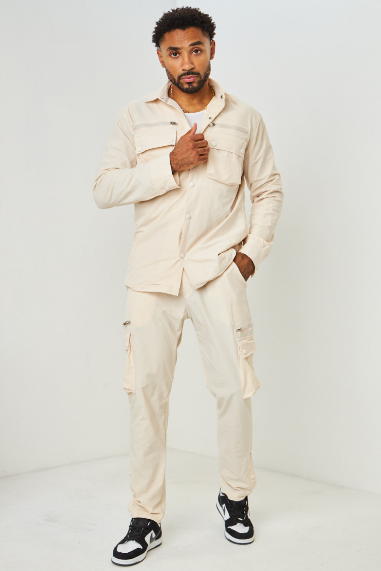 Ensemble veste + jogging beige