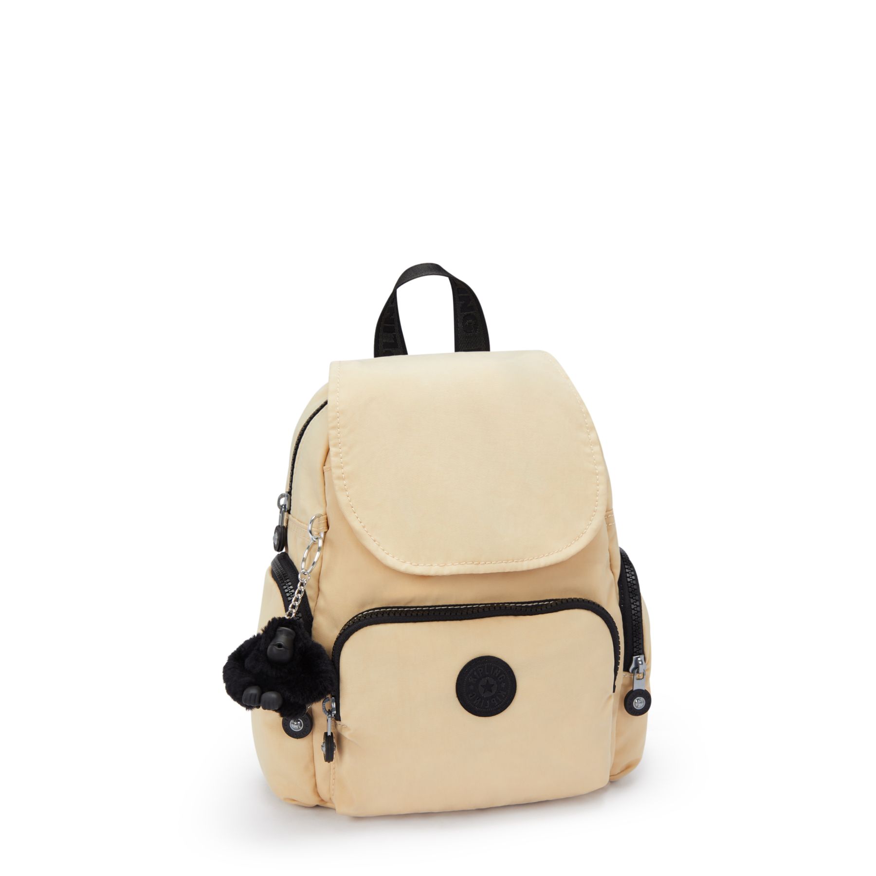 CITY ZIP MINI Mini sac à dos avec bretelles ajustables - Eager Beige