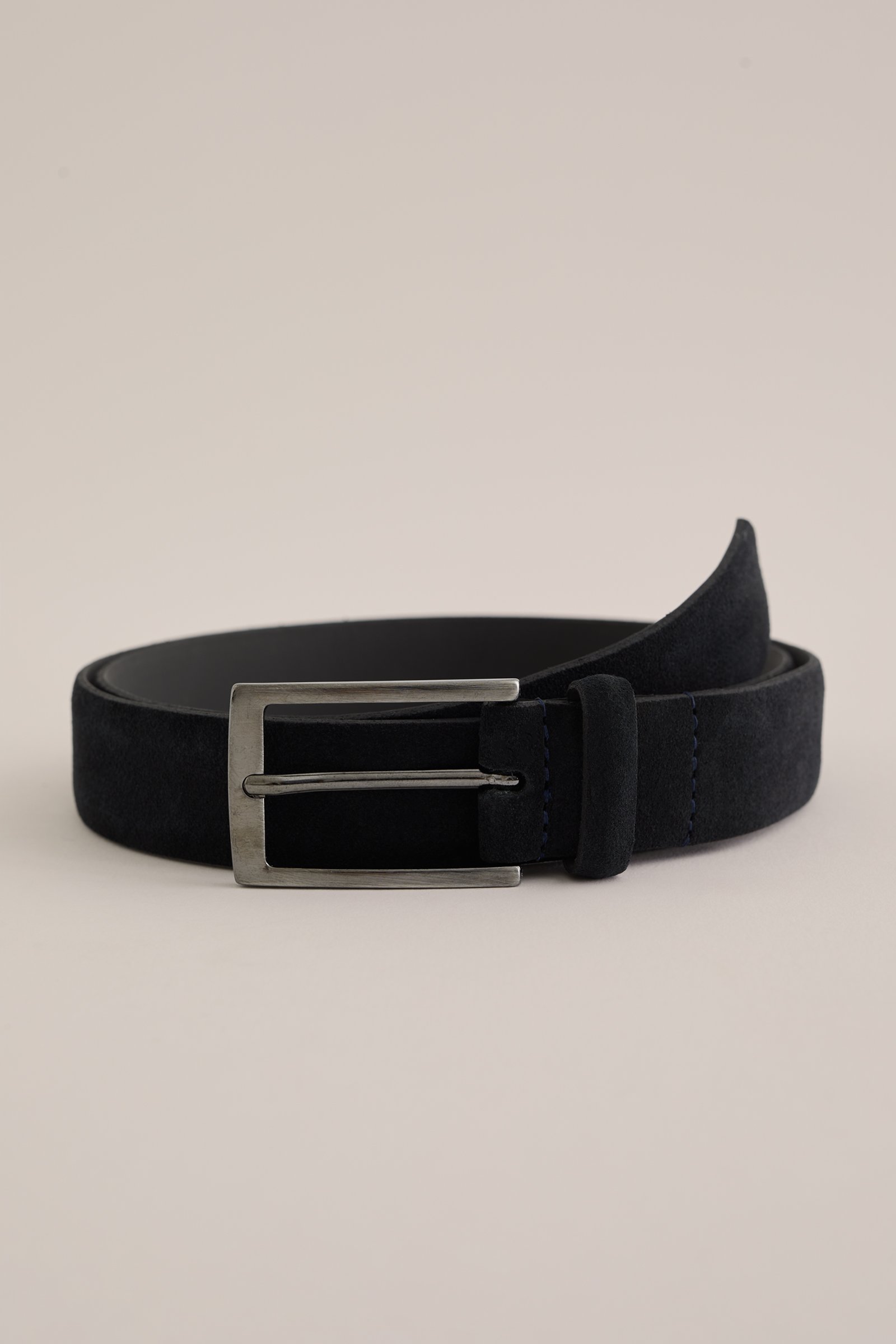 suède riem WE Fashion Donkerblauw