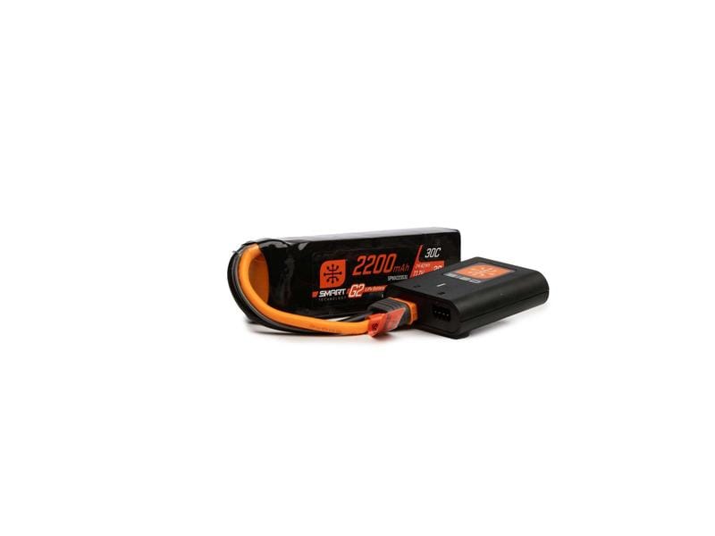 Spektrum Smart Powerstage Air Bundle S120 Ladegerät & G2 3S Smart G2 11.1 V 2200 mAh LiPo Akku mit USB Ladegerät