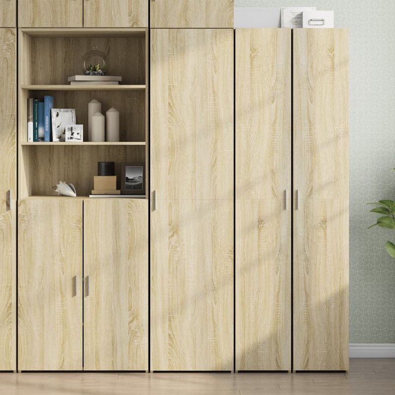 Hoge Kast - Bewerkt Hout - Hoogwaardig - Duurzaam - Voldoende Opbergruimte
