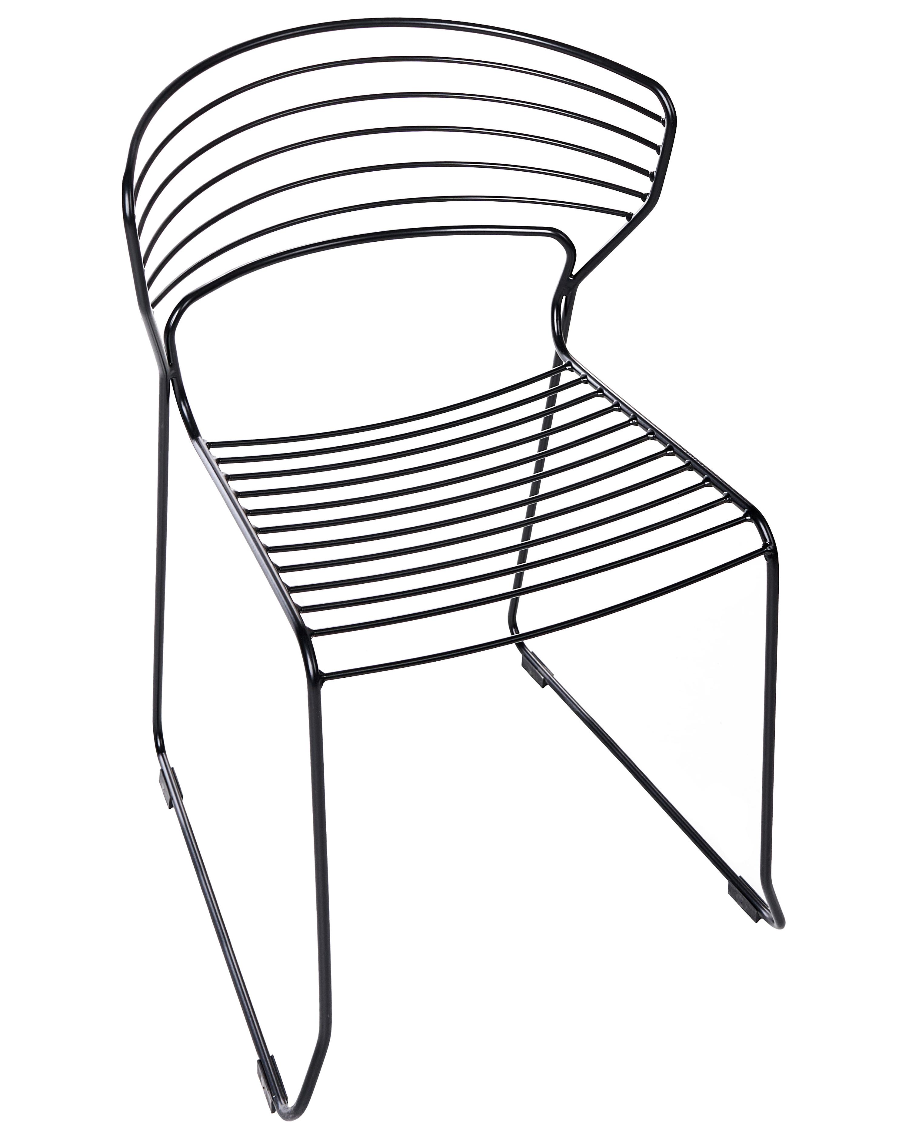 Set van 2 tuinstoelen PISTOIA Metaal Zwart