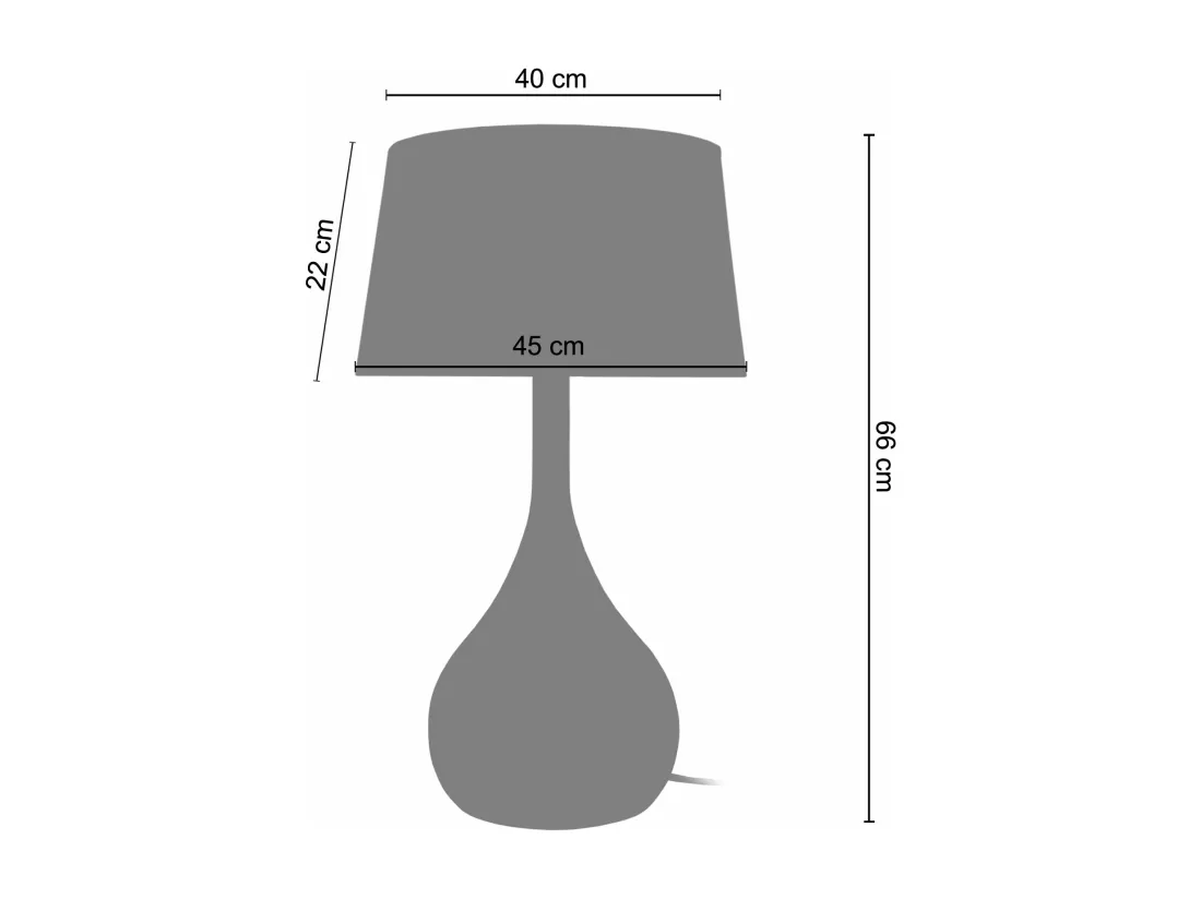 Lampe de salon vase verre transparent ,jaune 66 cm.