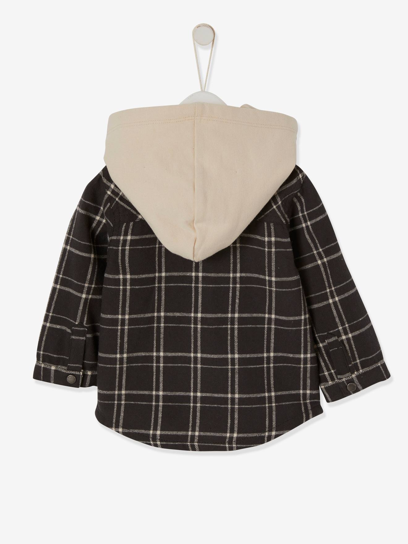 Camisa xadrez vermelha tamanho médio para bebê menino