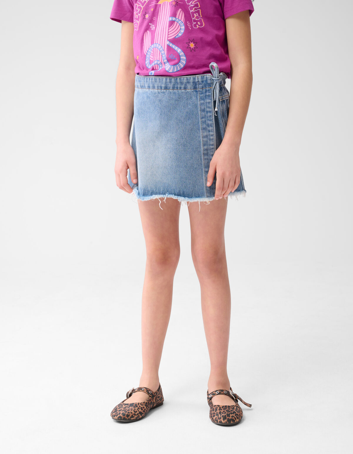 Denim Wrap Skort