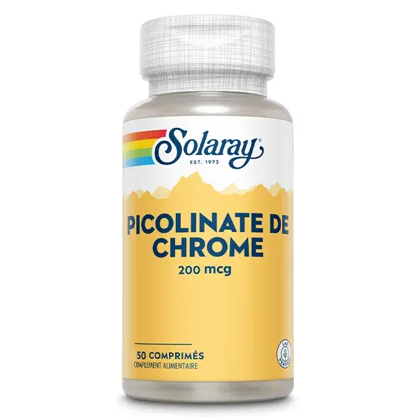 Solaray Picolinato de Cromo 200mcg 50 comprimidos