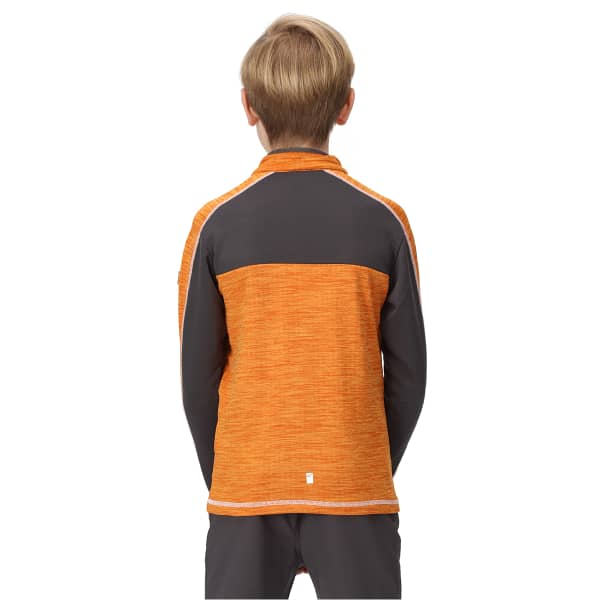 Sweat polaire randonnée REGATTA HEWLEY ORANGE PEPPER/SEAL GREY