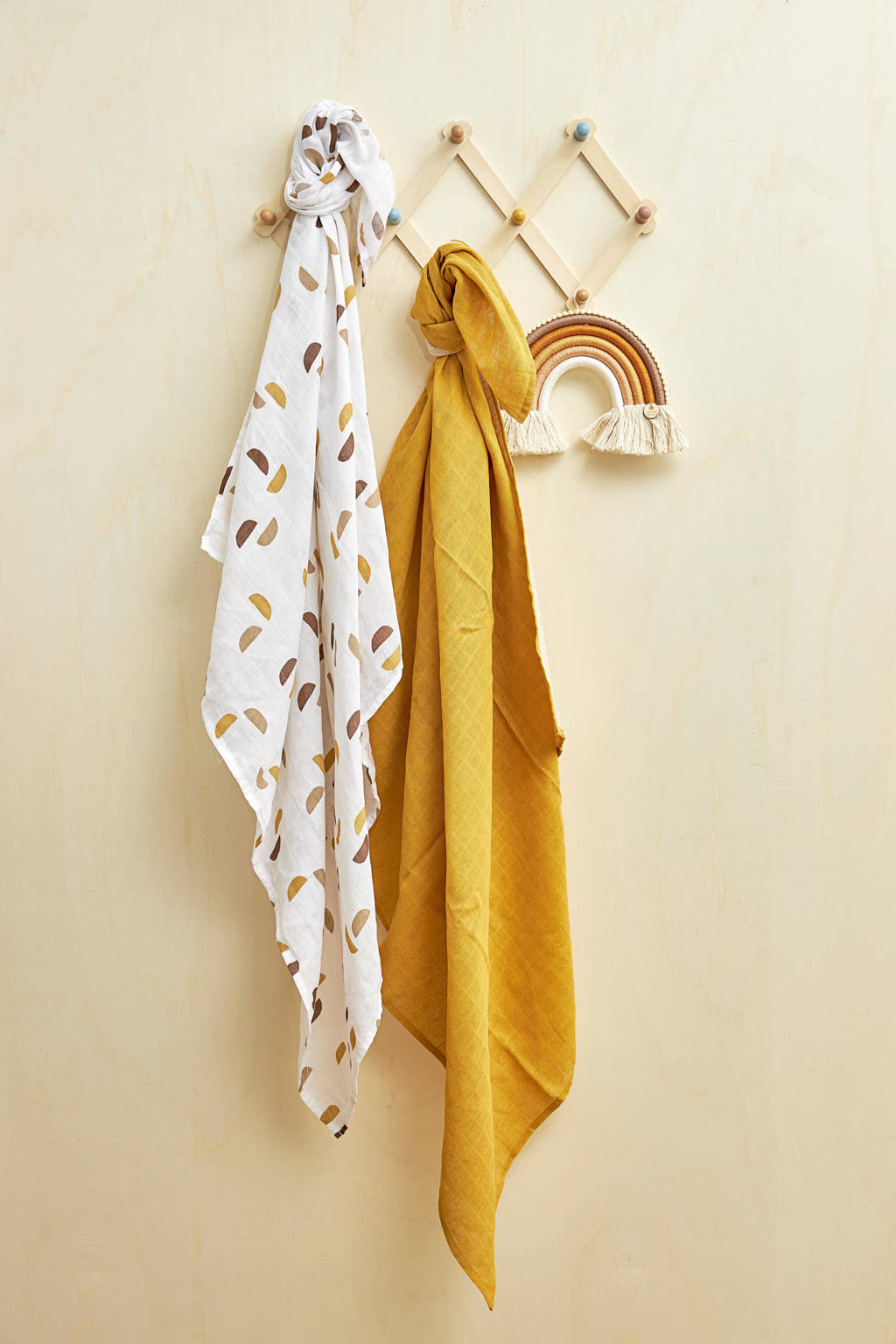 hydrofiele doek Shapes - set van 3 70x70 cm Honey Gold