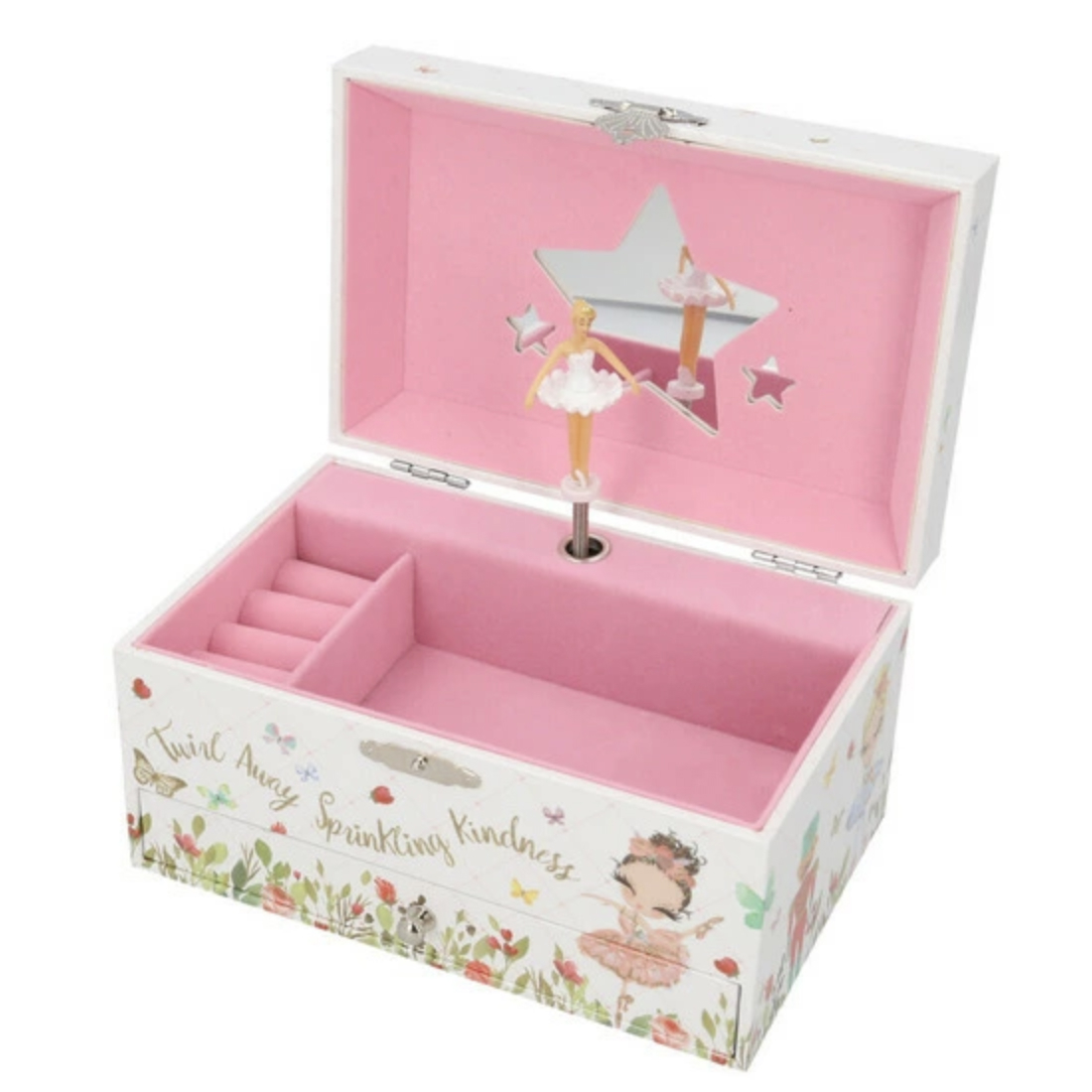 (11.5x18cm) 2in1 Kinder Spieluhr Schmuck Kästchen Schatulle Home Dekoration - Ballerina