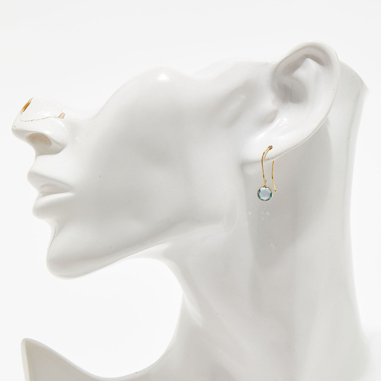 Instant d'Or Boucles d'oreilles Goutte Topaze 1.60 ct or jaune