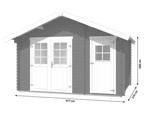 Weka Gartenhaus 253 Gr. 2, ca. B420/H270/T310