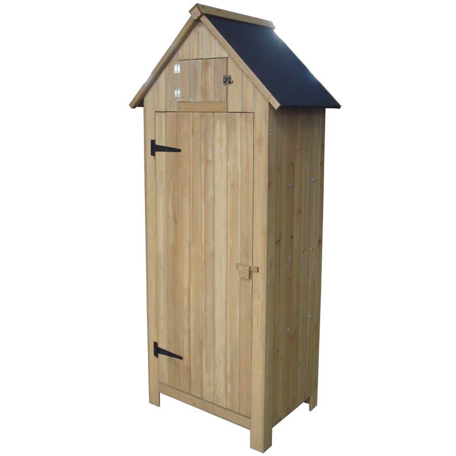 Holz-Gartenschrank 179cm Natur