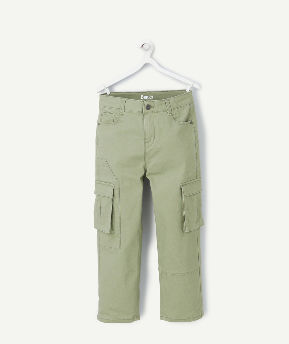 PANTALON BAGGY GARÇON VERT