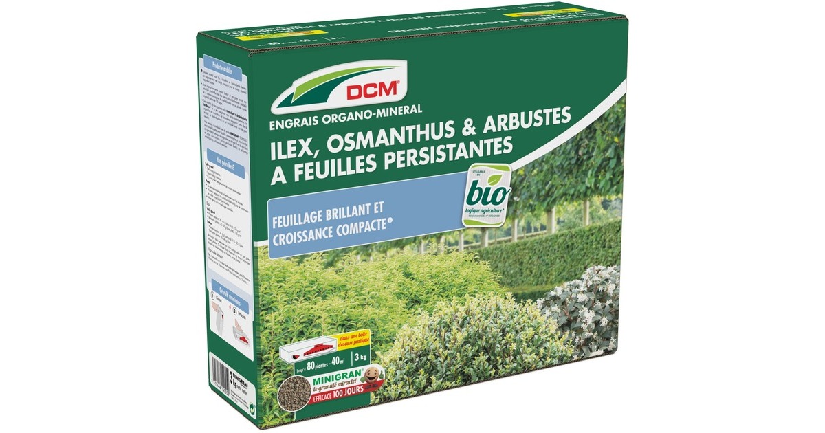 DCMMeststof Ilex, Osmanthus & Bladhoudende Heesters 3 kg  (Tot 40 m²)