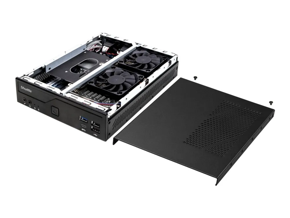 Shuttle XPC slim DH610 - Barebone - Slim-PC LGA1700 sokkel - Intel H610 - uden CPU - RAM 0 GB - Gigabit Ethernet, 2.5 Gigabit Ethernet - sort