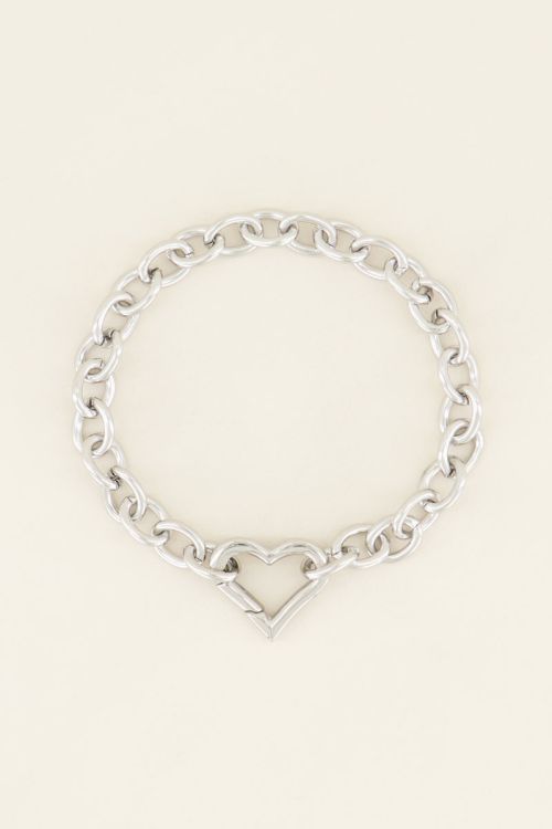 Schakelarmband met hartjes sluiting