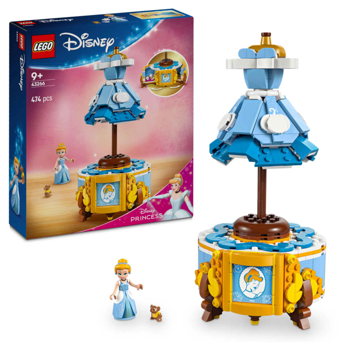 LEGO® ǀ Disney 43266 Princess Cinderellas Kleid - Bauspielzeug mit Figur ab 9 Jahren