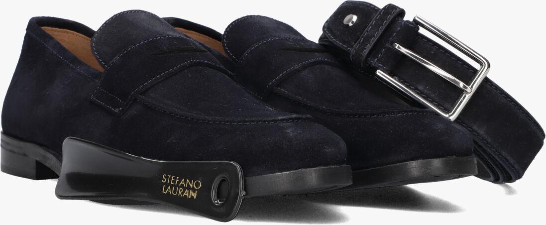 blauwe stefano lauran loafers strefano lauran