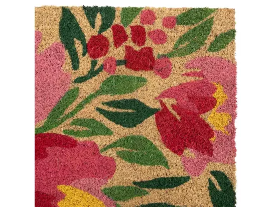 Tapis d'entrée en PVC imprimé rose 45x75
