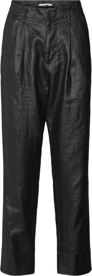 Rabens Saloner Glazed pleat pants - Raina Black