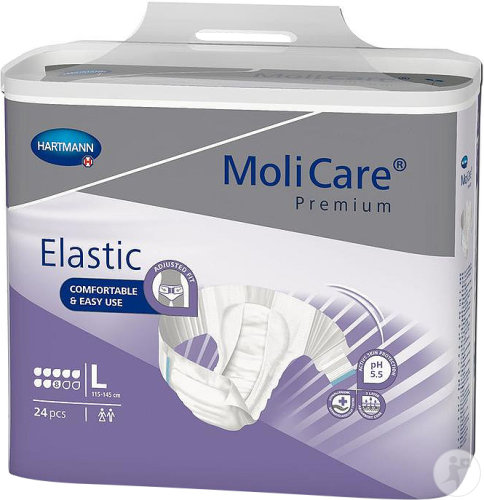 Molicare Premium Elastic Slip 8 Gouttes Taille L Incontinence Sévère 24 Pièces