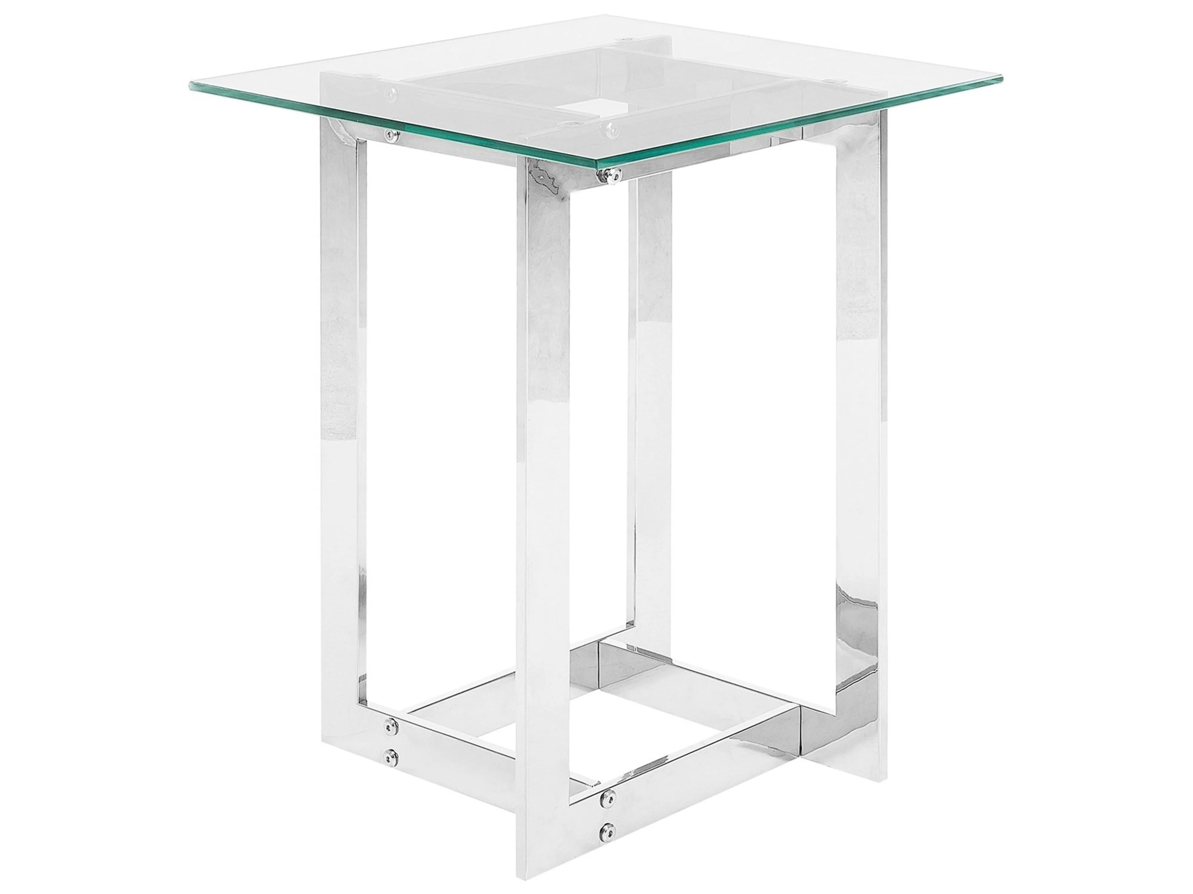 Bijzettafel CRYSTAL Veiligheidsglas Zilver