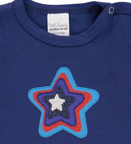 Freds WoRød Bluse - Star - Deep Blue