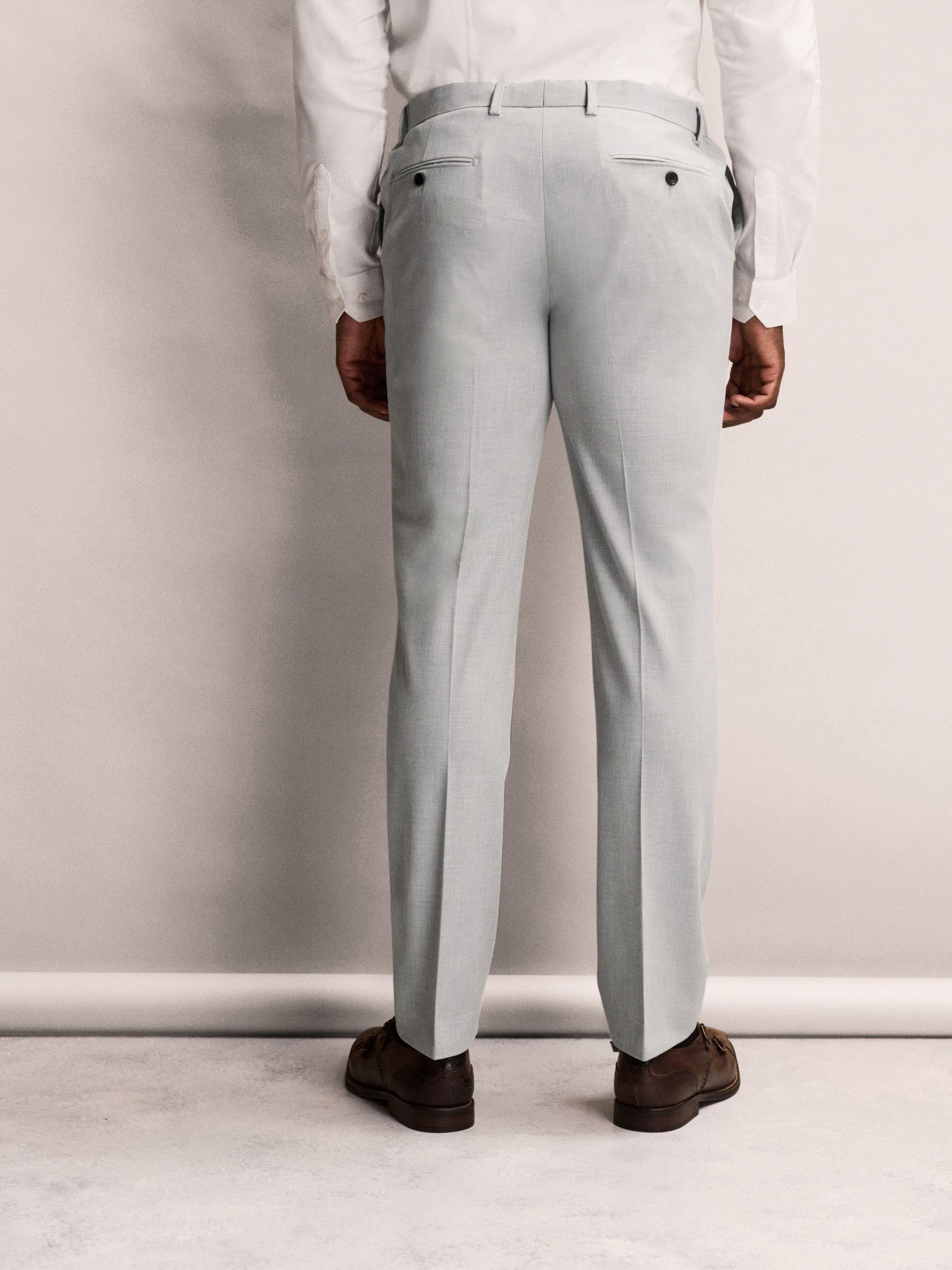 Lichtgrijs - Aansluitend - Elasticated Waist Motionflex Stretch Smart Trousers