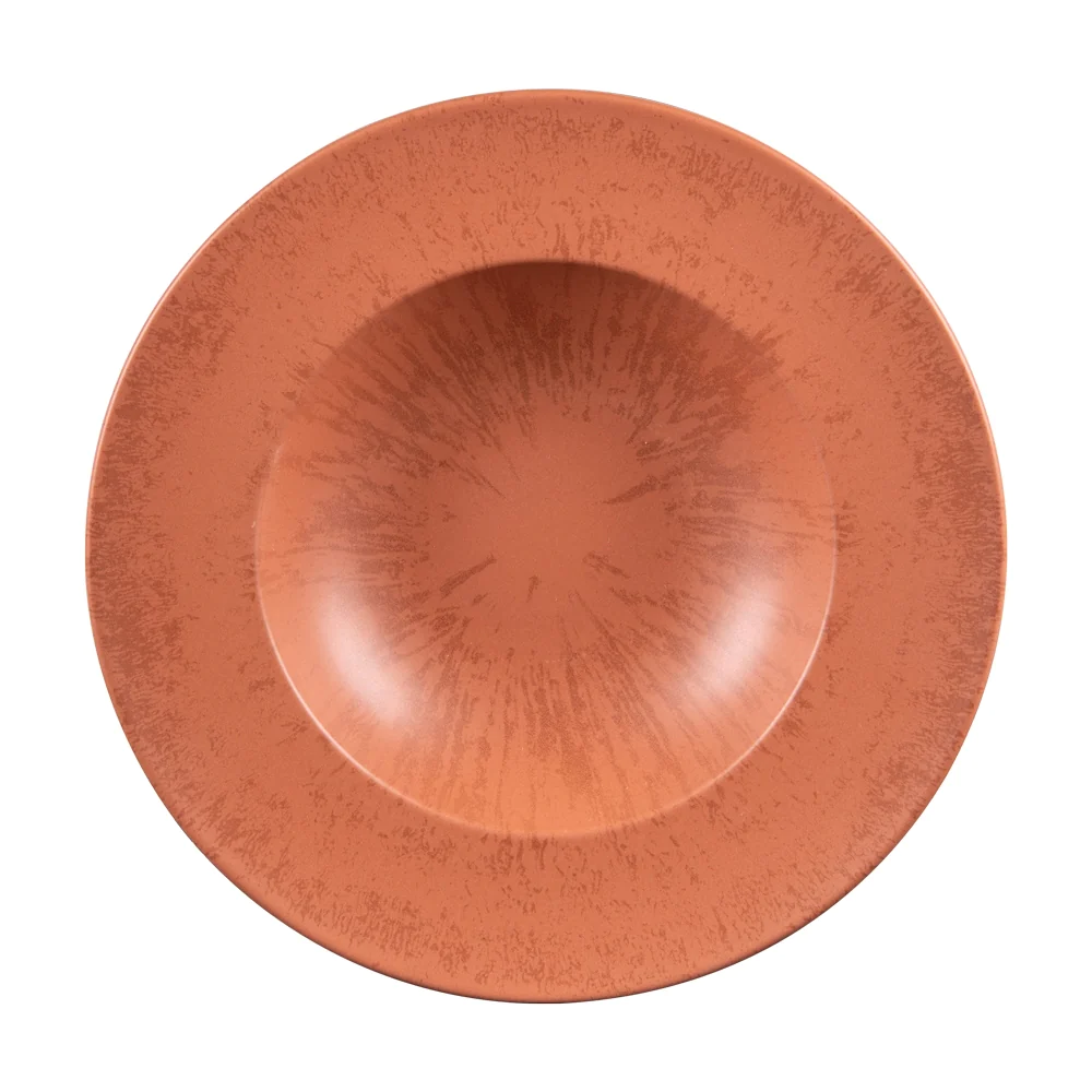 Assiette à pâtes Onyx 27 cm Terracotta (lot de 6) Table passion