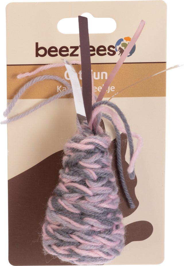 Beeztees kattenspeelgoed hoorntje Mara roze/paars 7 x 4 x 3 cm