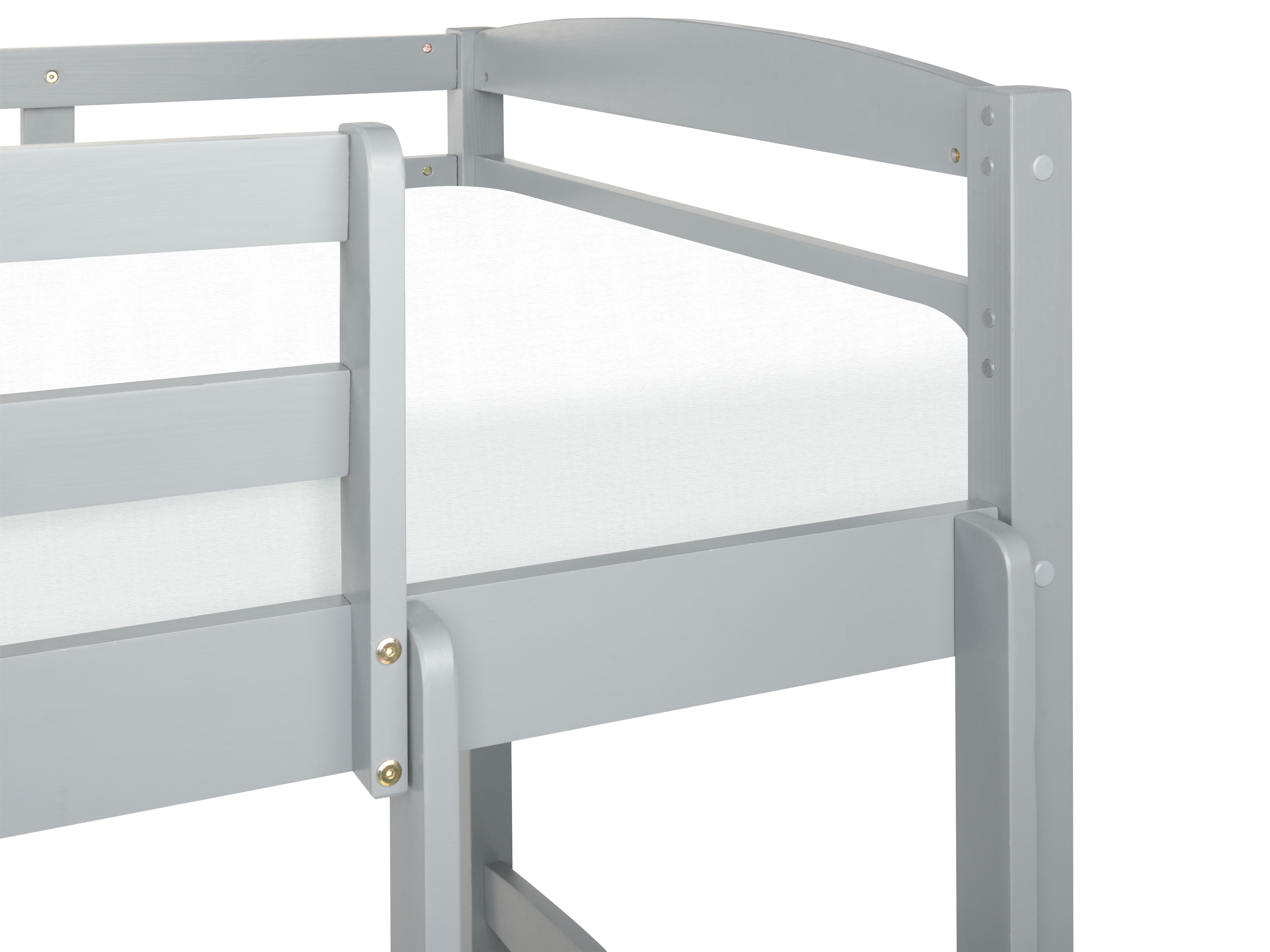 Hoogslaper met laden Dennenhout REGAT 90 x 200 cm Grijs