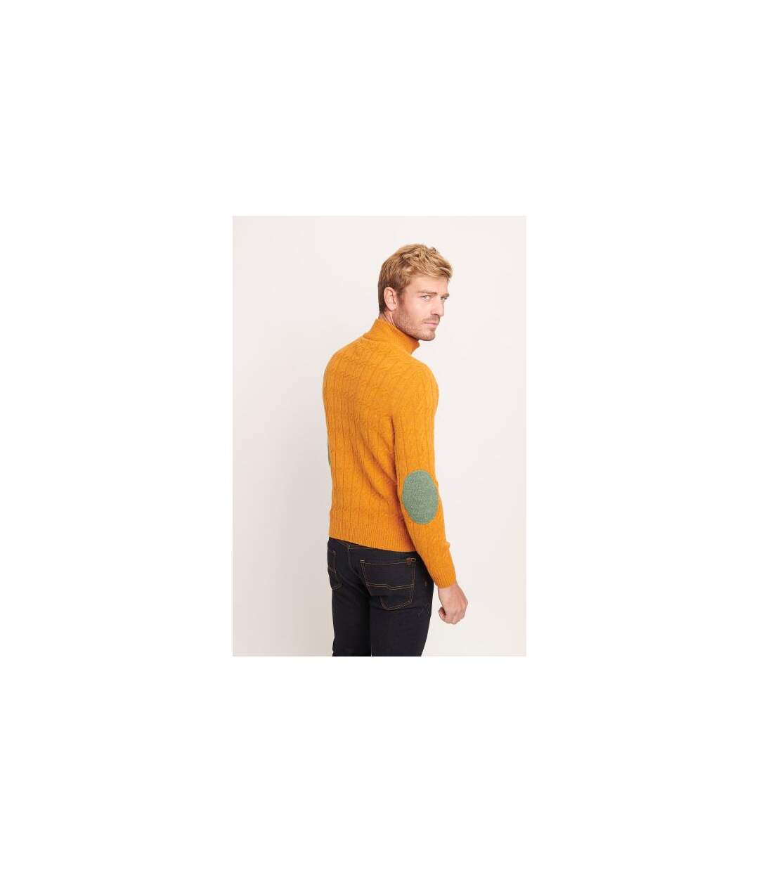 Pull torsadé col zippé