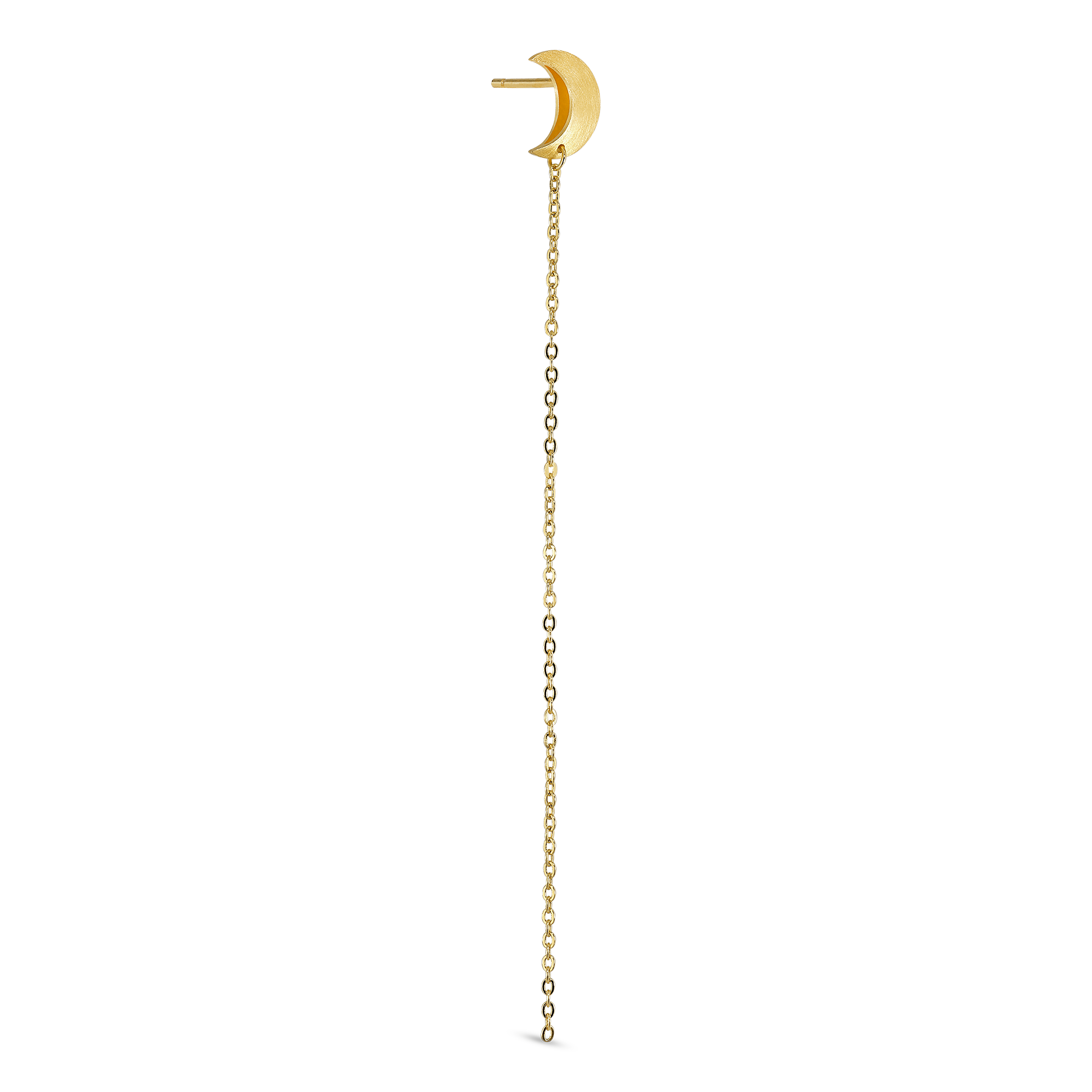 Jane Kønig  Half Moon Chain ørestik - forgyldt