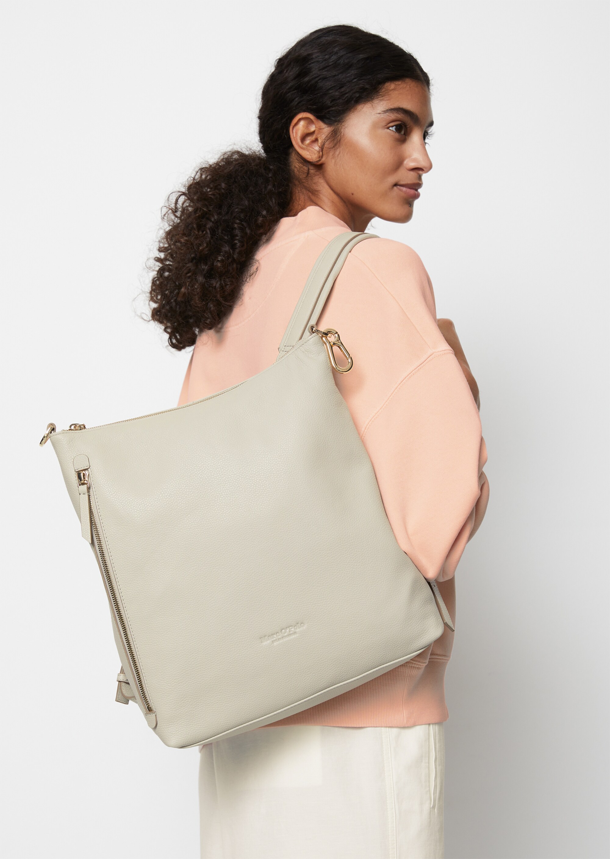 Rucksack medium aus edlem Rindleder mit Struktur