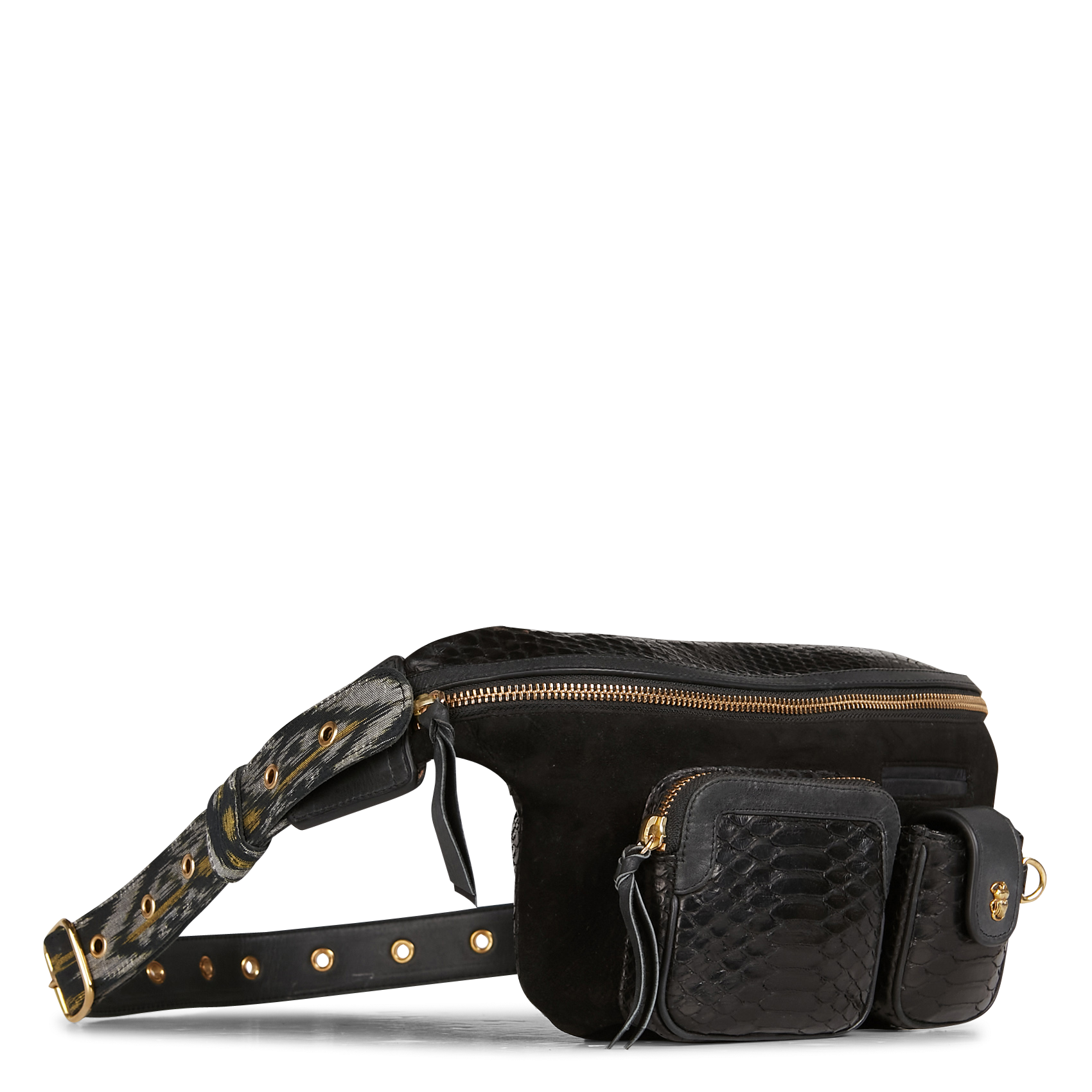 ROMEO - Sac banane en python | Noir