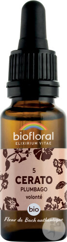 Biofloral Fleurs De Bach 05 Cerato Plumbago Force Et Volonté Bio 20ml