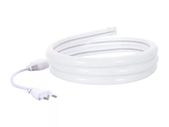 Bobine Gaine Néon LED Flexible Dimmable 7.5W/m 220V AC 120 LED/m 50m Semi-circulaire 180° Blanc Froid IP67 Coupe Tous les 100cm 6000K Blanc froid