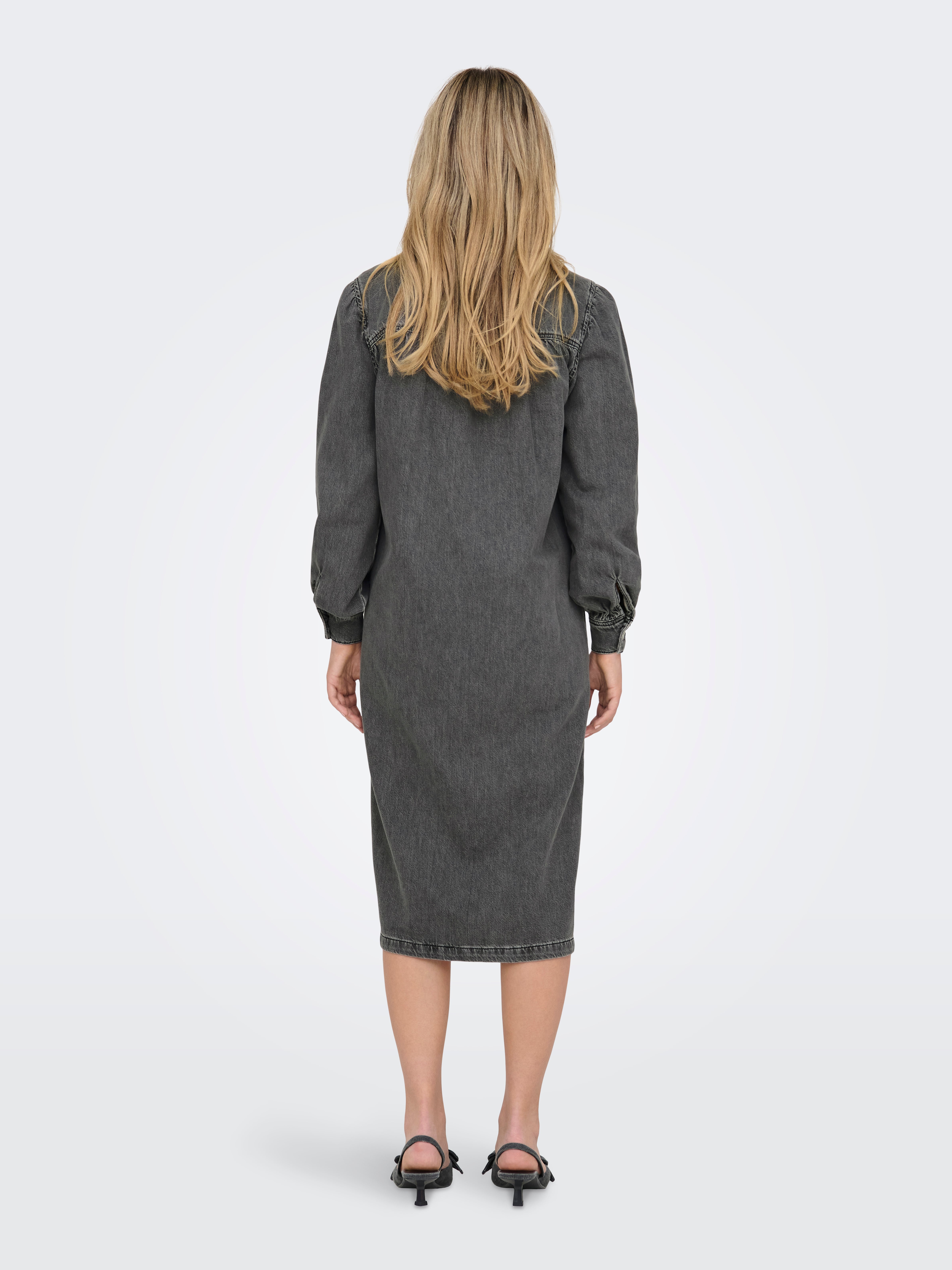 ONLBEATE Midikleid Medium Grey Denim