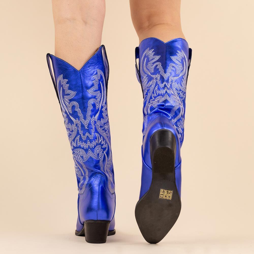 DWRS cowboyboots 271179 Tulsa kobalt metallic