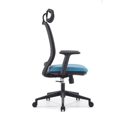Fauteuil de bureau OPEN - accoudoirs réglables - appuie-tête réglable - bleu