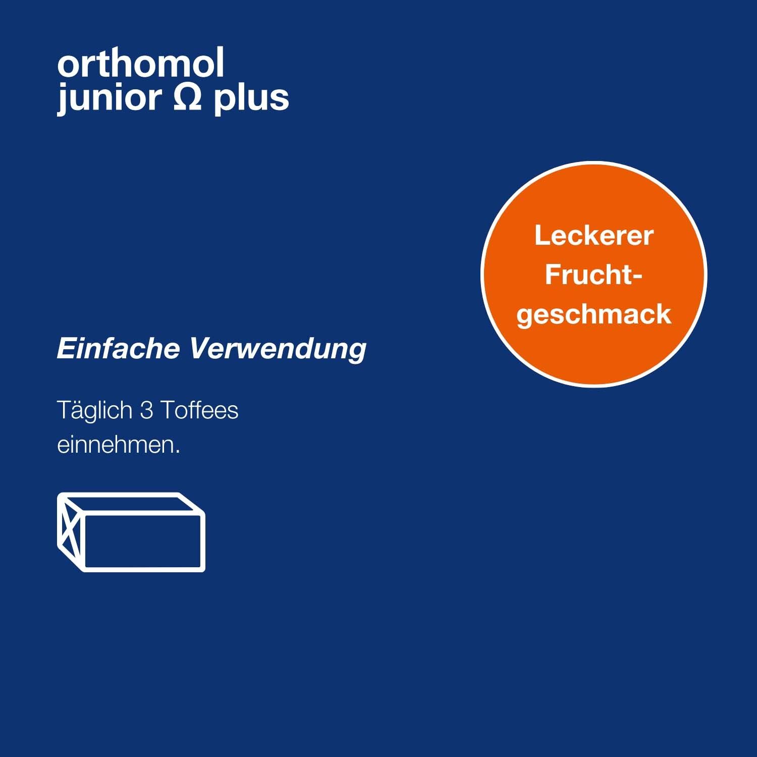 Orthomol junior Omega plus - zur kognitiven Entwicklung bei Kindern - mit Eisen, Omega-3-Fettsäuren und Vitamin B12