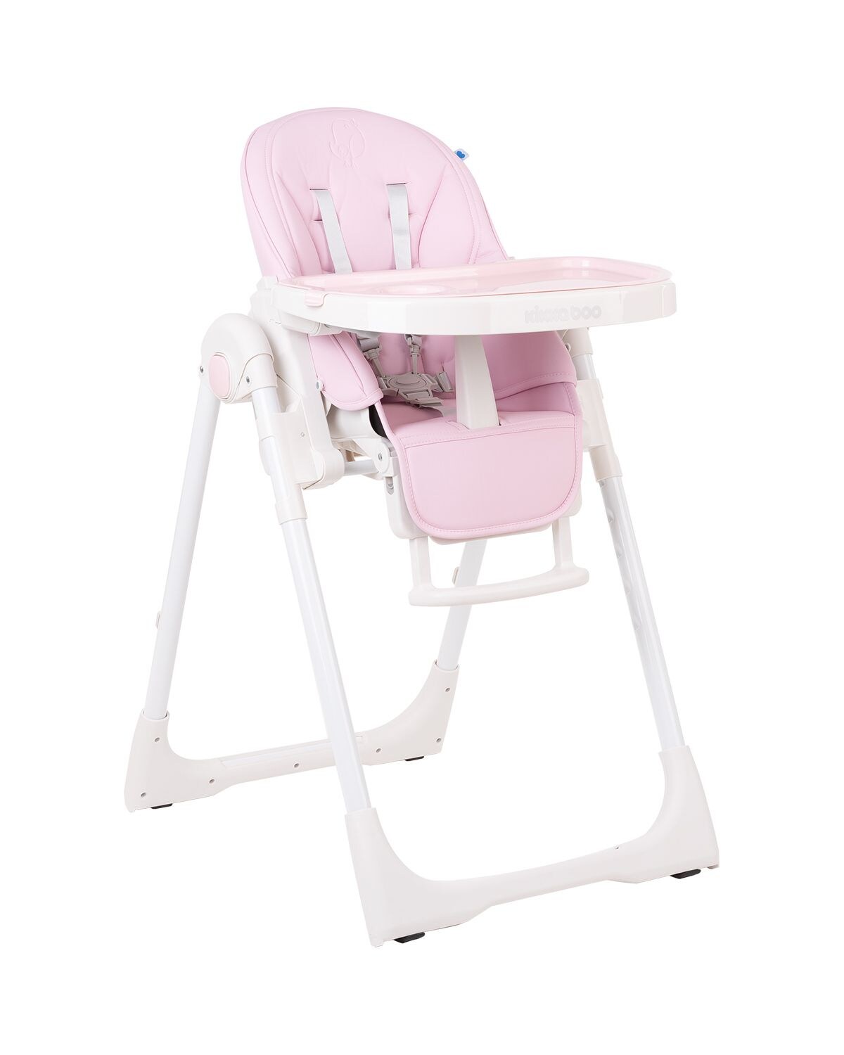 Kikkaboo Hochstuhl Pastello klappbar verstellbar Becherfassung Tisch abnehmbar rosa