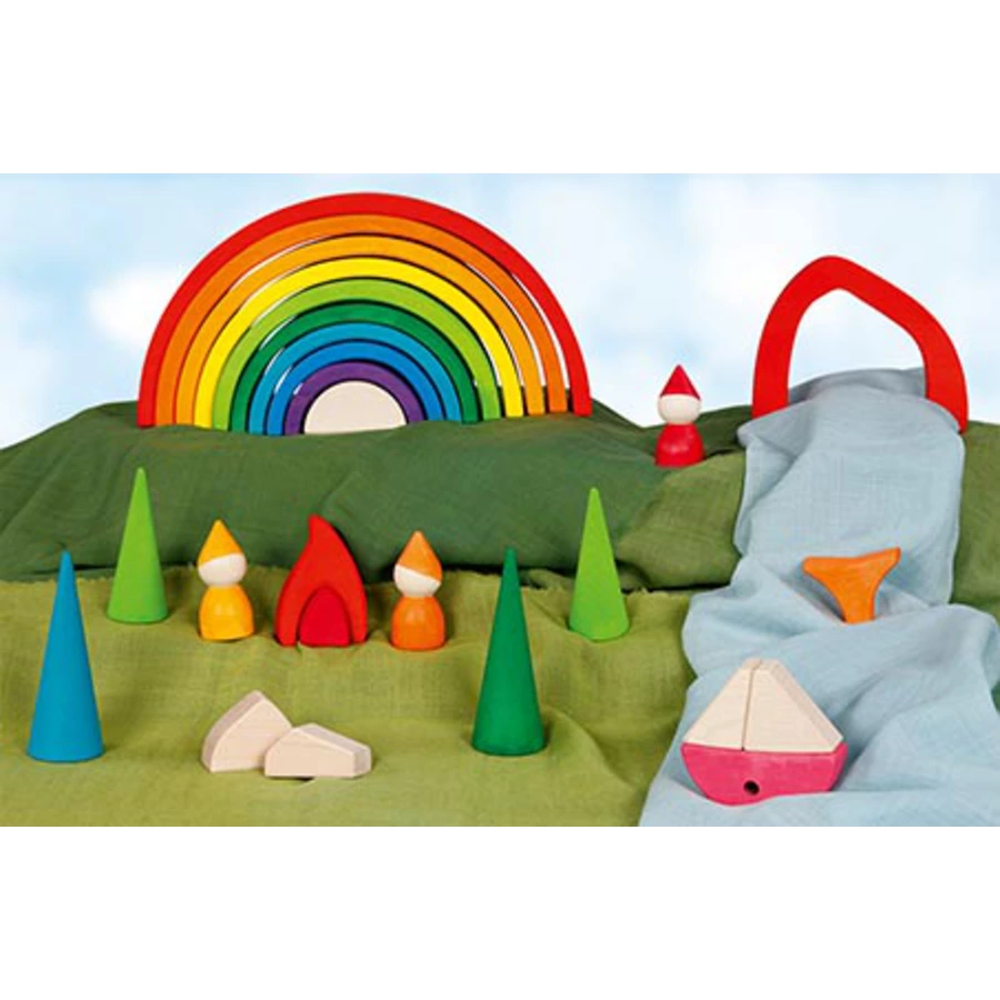 goki Holzbausteine Regenbogen