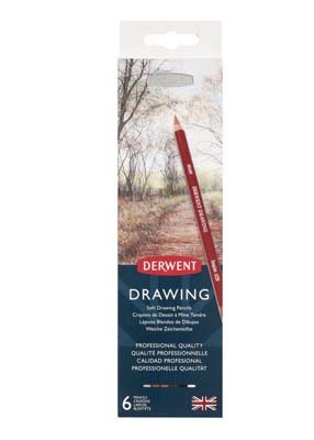Derwent Drawing Pencil Tin Set Of 6