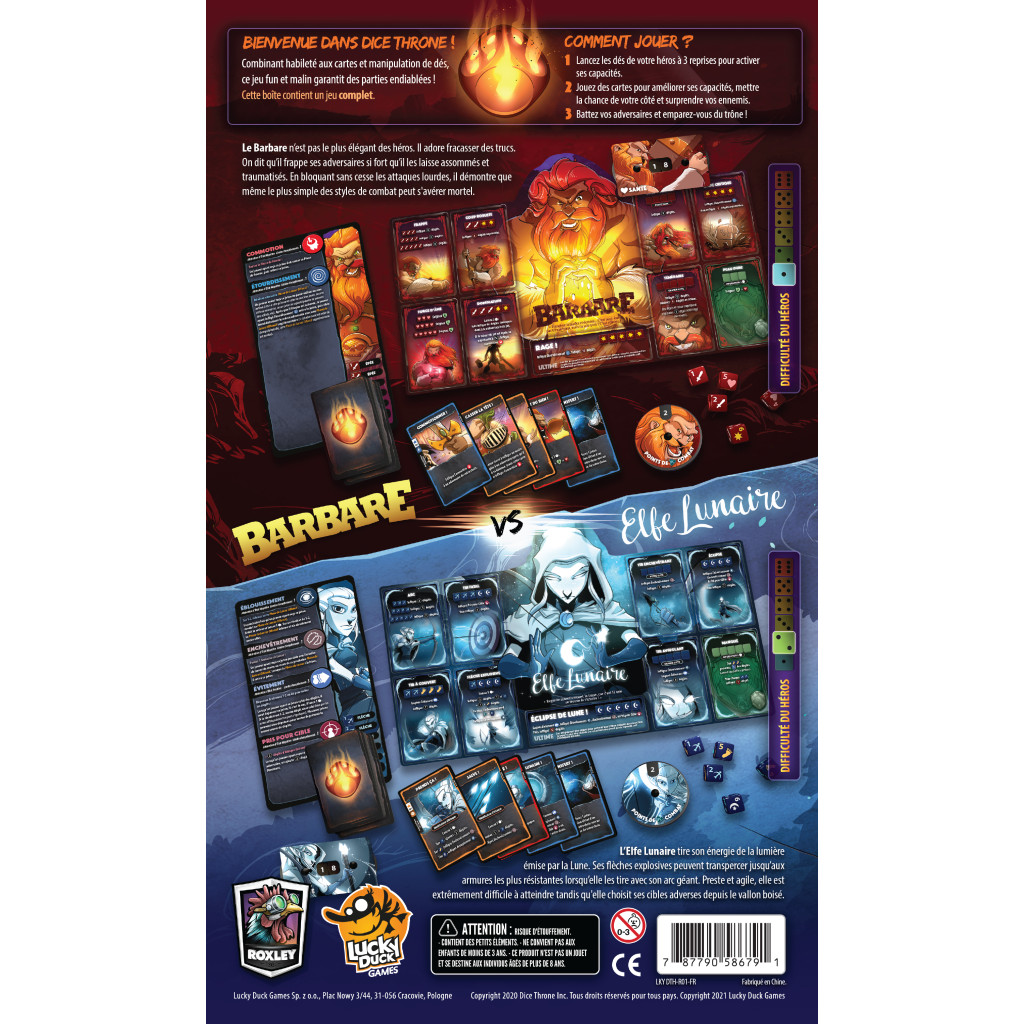 Dice Throne - Barbare VS Elfe Lunaire