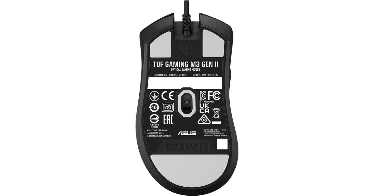 ASUSTUF Gaming M3 Gen II gaming muis  (Zwart, 8000 dpi, RGB leds)
