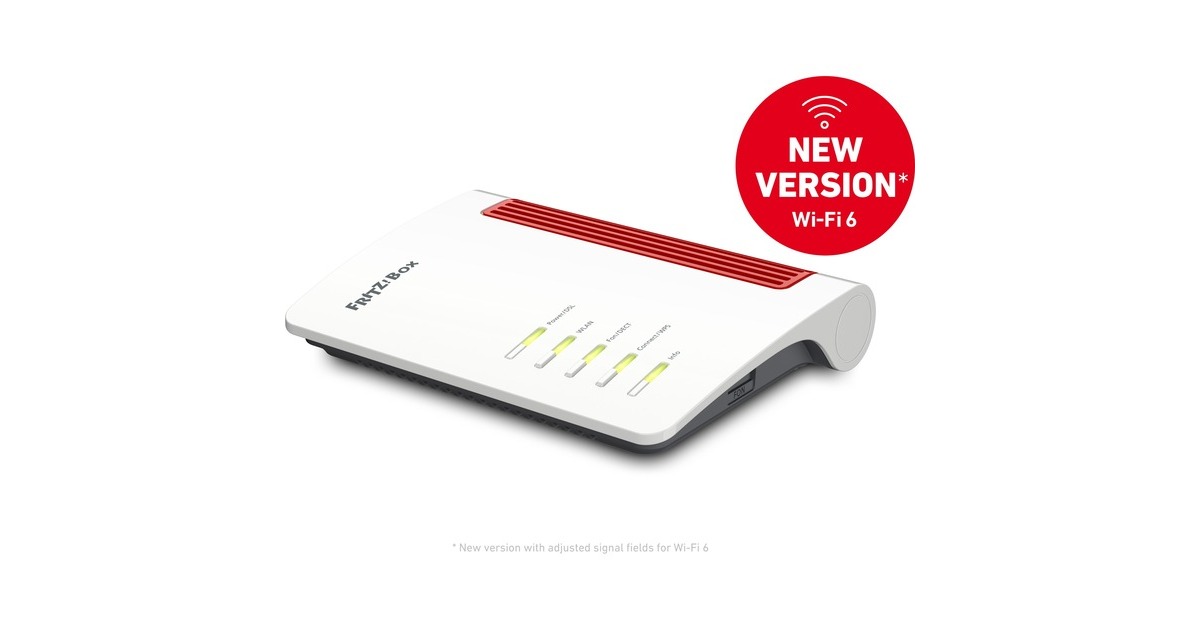FRITZ!Box 7530 AX International router  (Wit/rood, Mesh Wi-Fi)