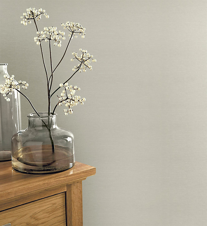 Papier peint vinyle sur intissé GoodHome Arceau blanc