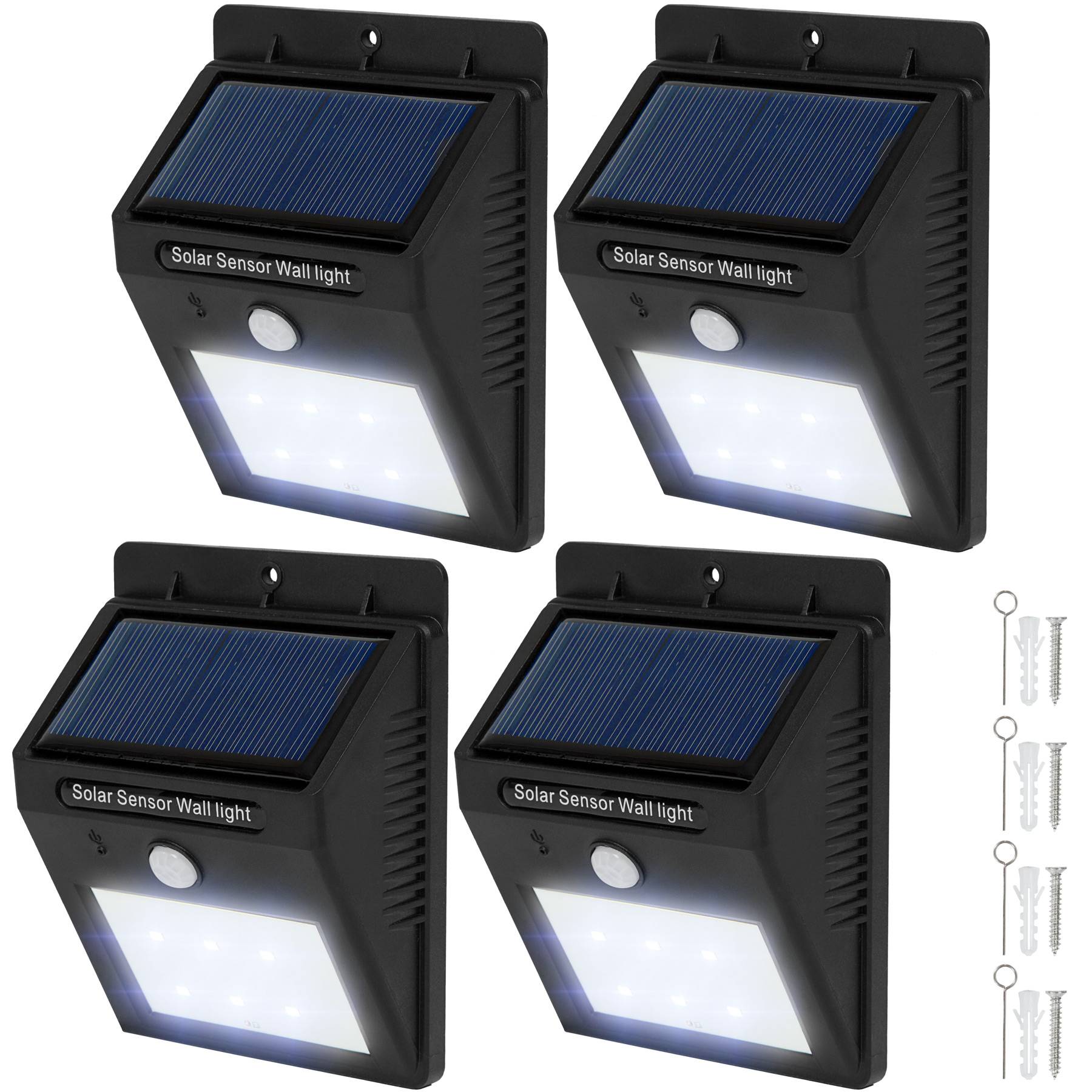 4er-Set Solarlampe mit Bewegungsmelder