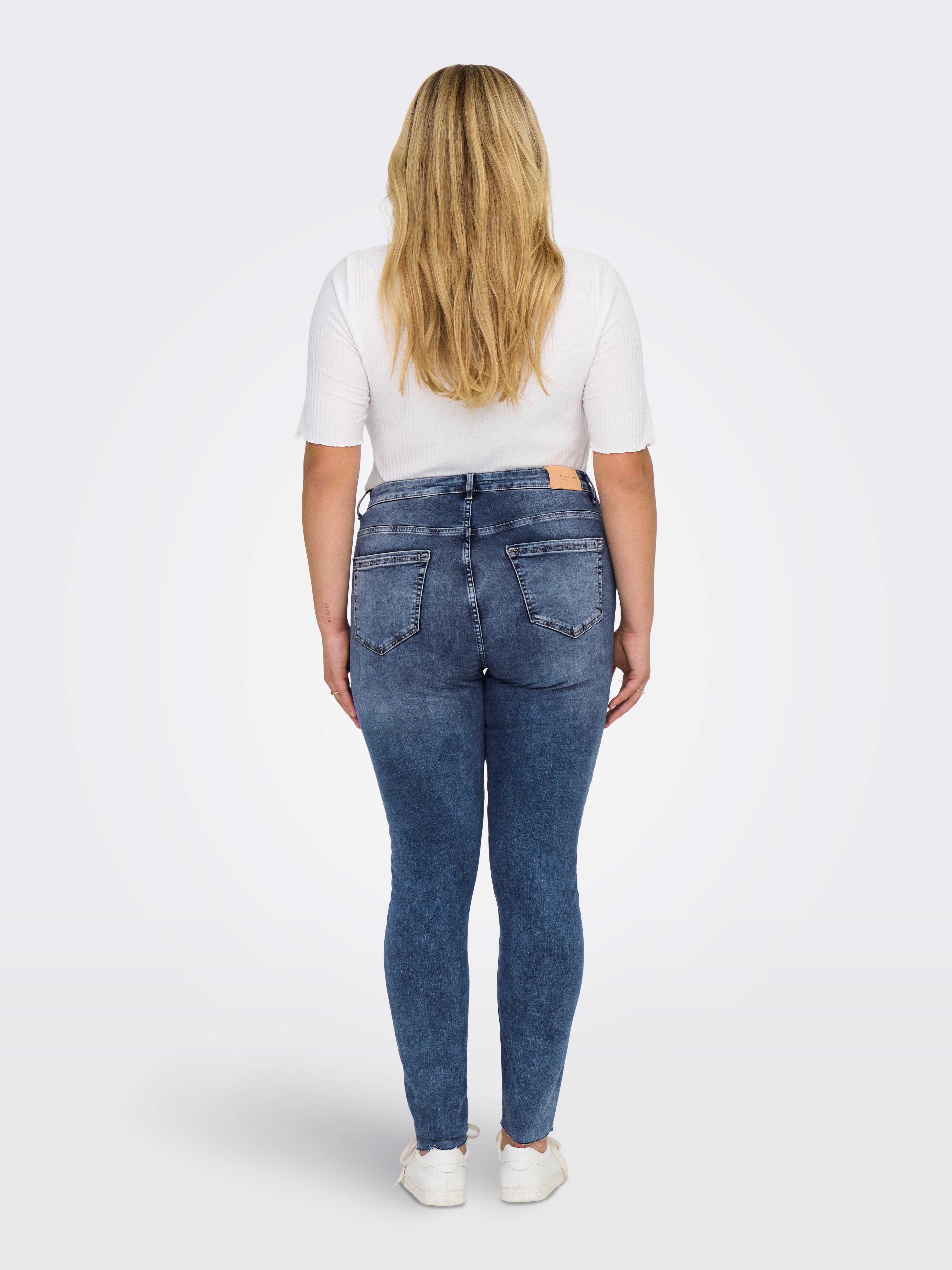 CARWILLY Mittlere Taille Skinny Fit Jeans Medium Blue Denim